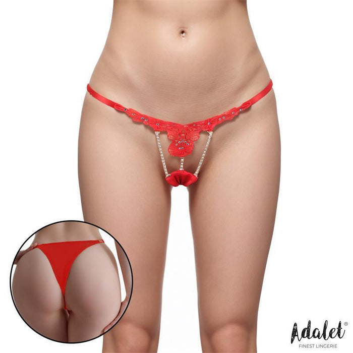 Sophie Tanga De Encaje Con Brillantes Talla (Interno):S/M