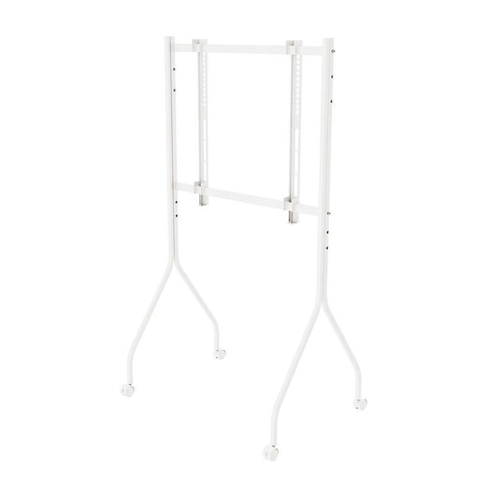 Soporte  Carrito Para Tv Maclean, Con Ruedas, 37-80", Carga Máxima 50 Kg, Vesa Máximo 600x400, Blanco, Mc-180 W