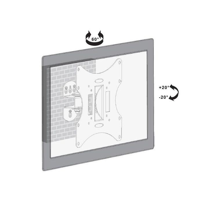 Soporte De Pared Para Pantalla Tv Plasma, Lcd, Led 23-42" 30kg Vesa 200x200 Maclean Mc-501a B