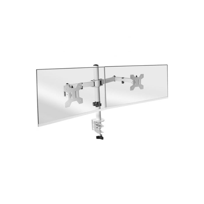 Soporte Monitor Dual Articulable 32'' Blanco Marm Pro 2 Mars Gaming Soporte De Monitor Dual Profesional De 13' A 32'