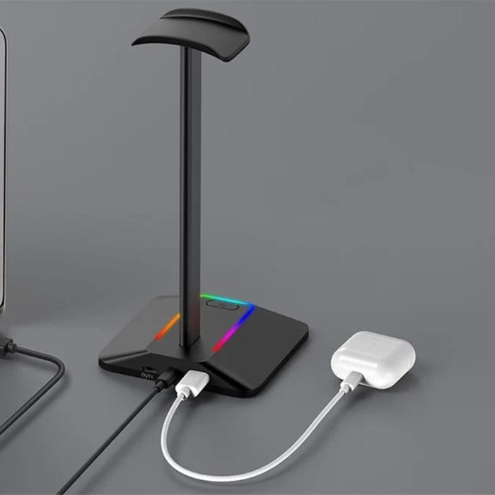 Soporte Para Auriculares New Bee Nb-Z8 Rgb Negro