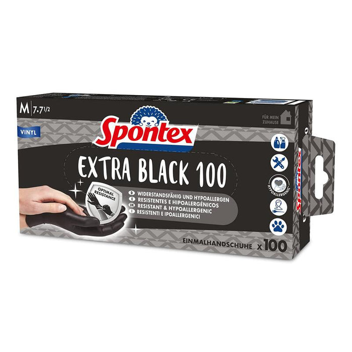 Spontex Einmalhandschuhe Extra Black 100 De Vinyl Gr. M