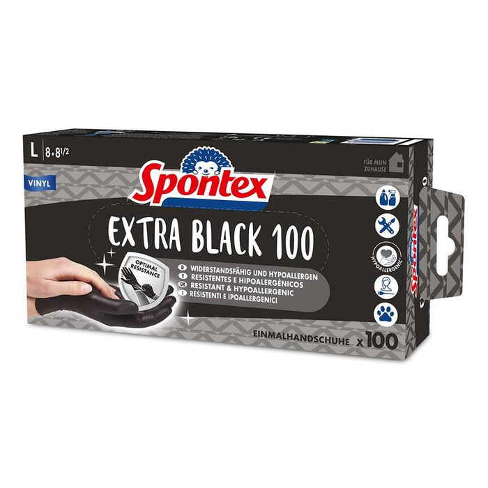 Spontex Einmalhandschuhe Extra Negro 100 Aus Vinyl Gr. L