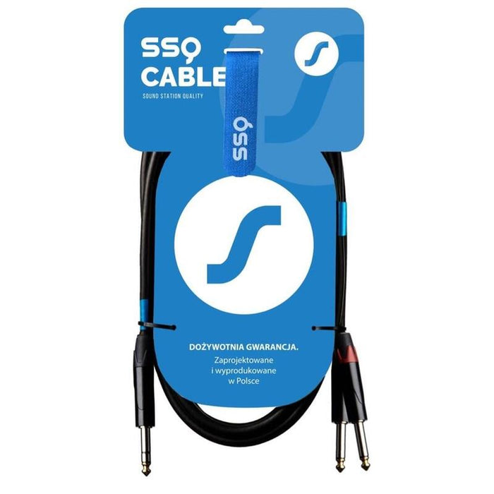 Ssq Jsjm2 Ss-1453 Cable Jack Stereo - 2x Jack Mono 2 M Negro