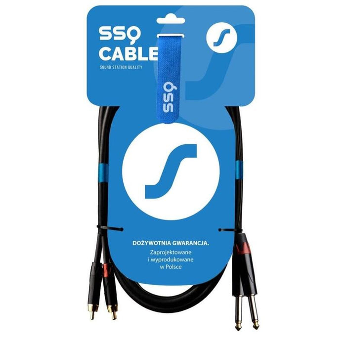 Ssq Rcajm5 - Kabel 5 Metrowy 2xrca- 2x Jack Mono 6,3mm