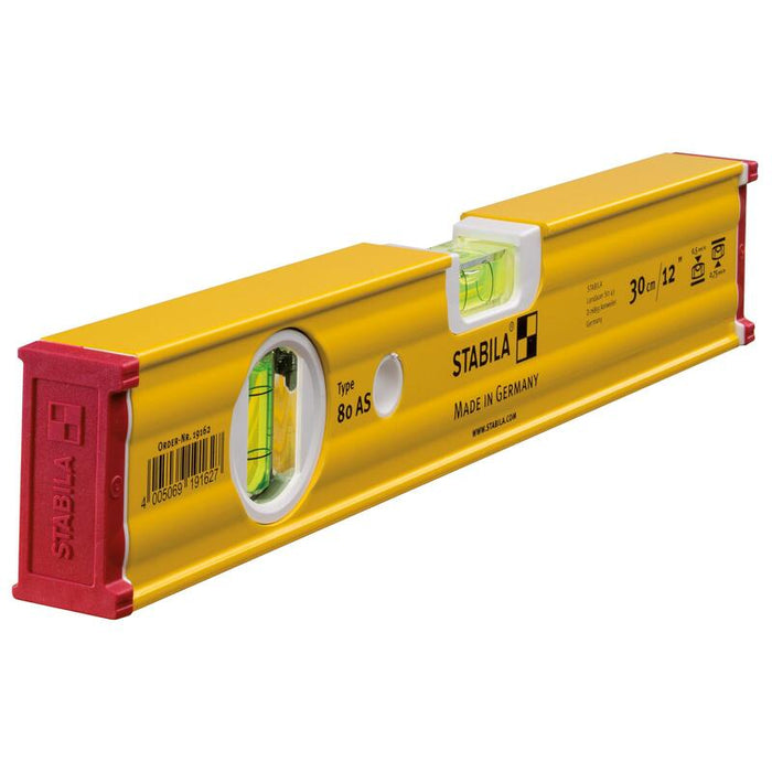 Stabila Wasserwaage Type 80 As 19162, Aluminium 30,0 Cm