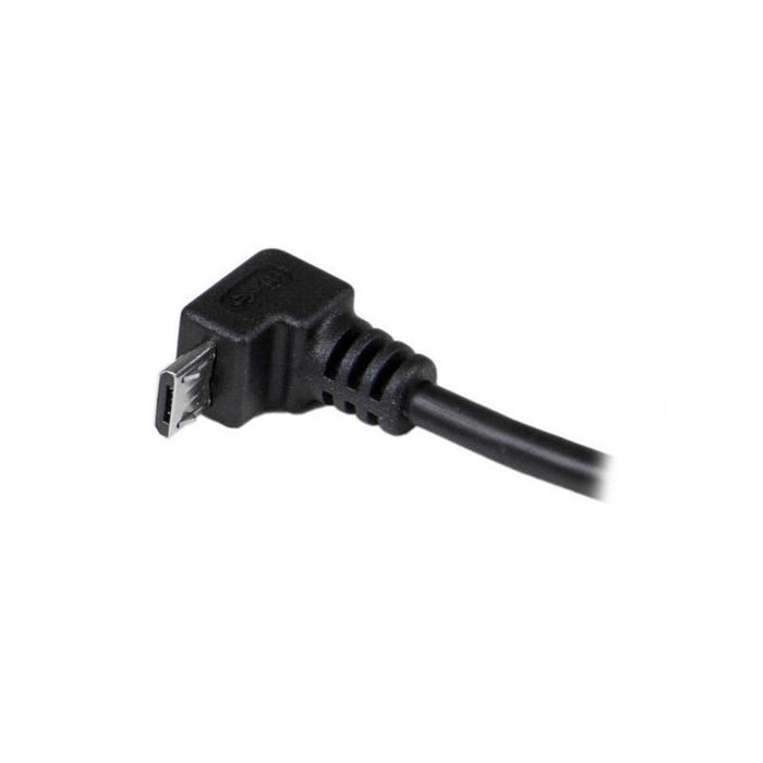 Startech Cable Usb A Micro Usb M/M 2m Acodado Negro Usbaub2md