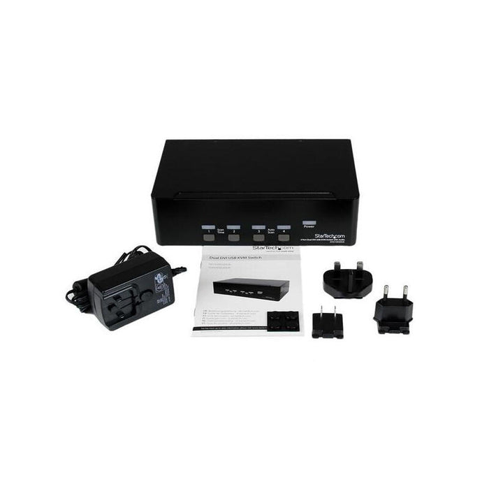 Startech Conmutador Switch Kvm 4 Ordenadores 2 Mon