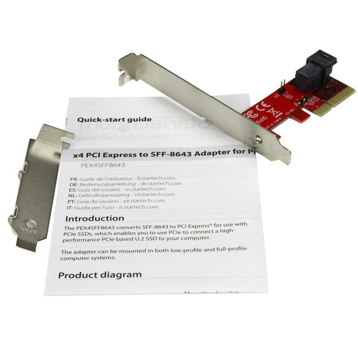 Startech Tarjeta Pcie Sff8643 U.2 Nvme