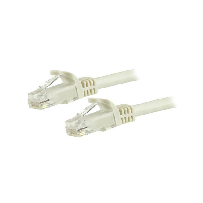 Startech.Com 1.5m Cat6 Ethernet Cable 10 Gigabit Snagless Rj45 650mhz 100w Poe Patch Cord Cat 6 10gbe Utp Network Cable W/Strain Relief White Fluke Tested/Wiring Is Ul Certified/Tia Category 6 24awg (N6patc150cmwh) Cable De Interconexión Rj
