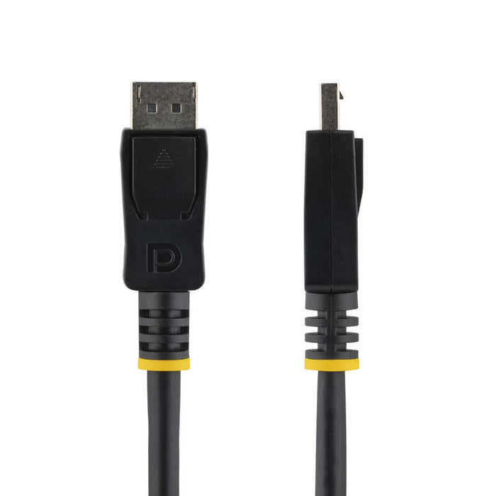 Startech.Com Cable De 2m Certificado Displayport 1.2 4k Con Cierre De Seguridad Bloqueo Con Pestillo 2x Macho Dp Extensor Latches Negro Cable Displayport Displayport (M) A Displayport (M) 2 M Trabado Negro