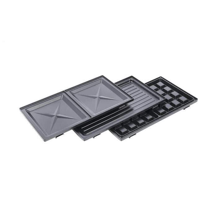 Steba Multi-Snack Maker 3in1 Sg 55, Sandwichera Negra, 1.100 W, Con 3 Juegos De Platos 186500