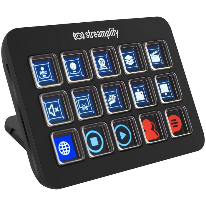 Streaming Deck Streamplify Lcd 15 Keys W/Hub - Negro