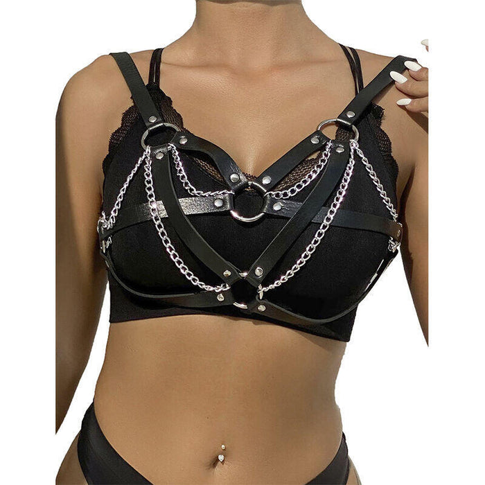 Subblime - 953713 Cinturón De Bondage Punk Hebilla Metal Negro Talla Única