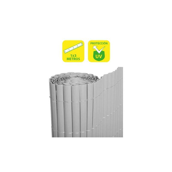 Sungarden Cañizo Plastico Doble Cara 1x3m - Gris Claro
