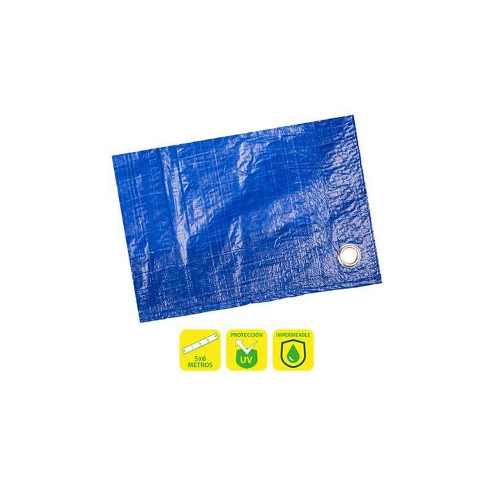 Sungarden Toldo / Lona Con Ojales De Metal 5x6m - Azul