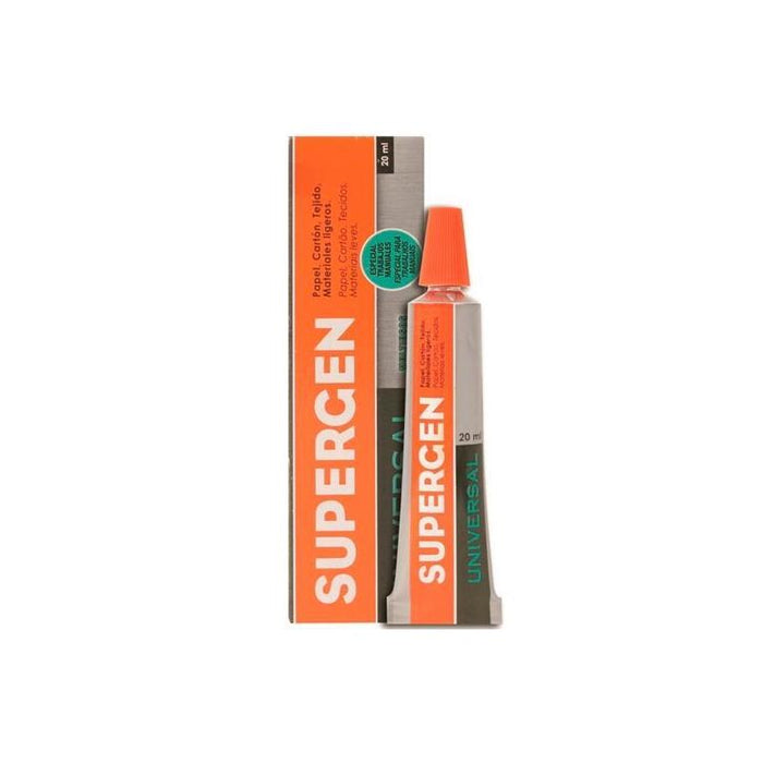 Supergen Pegamento Universal Multiusos Transparente Tubo 20ml En Mancheta