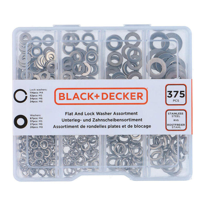 Surtido De Arandelas Planas Y De Seguridad Black+Decker