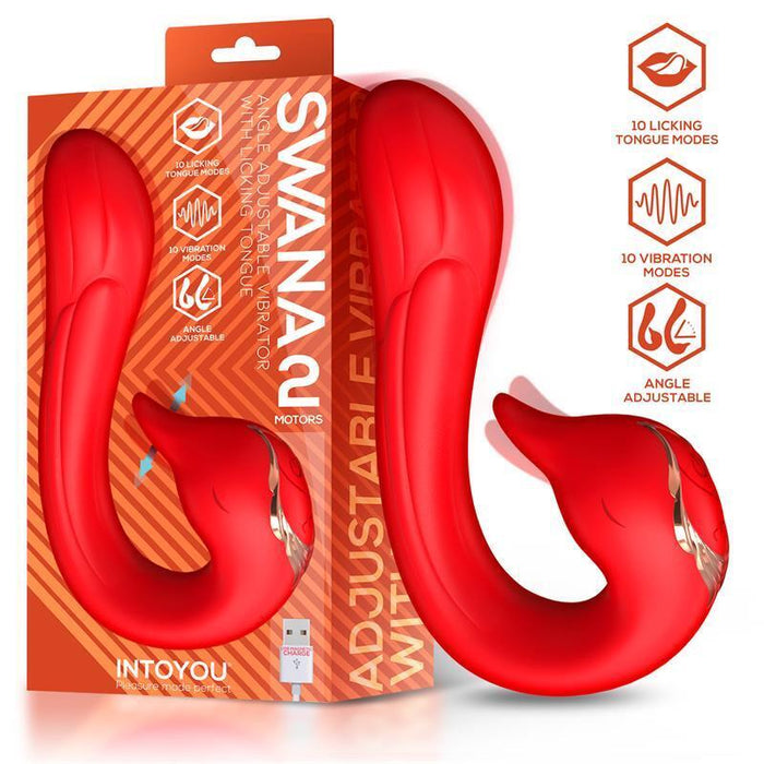 Swana Vibrador Con Lengua Y Ángulo Ajustable