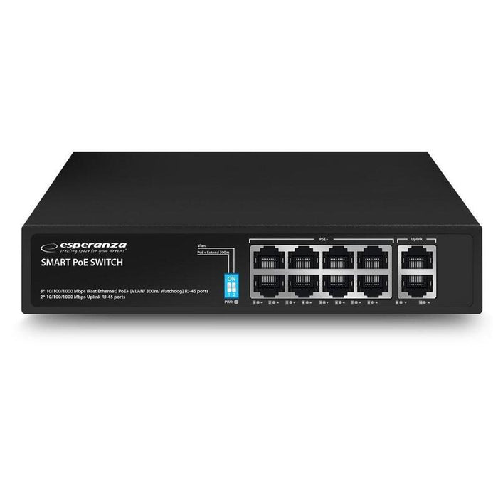 Switch 10-Puertos Poe 10/100/1000 120w Matrix Ens108
