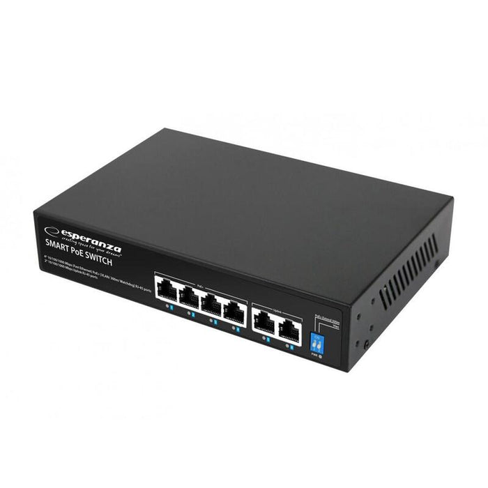Switch 6-Puertos Poe 10/100/1000 65w Goliath Ens107