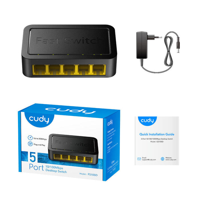 Switch Cudy 5-Port 10/100 Mbps Desktop Switch Fs105d