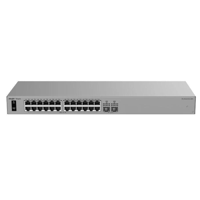 Switch Gestionable L2 Ruijie Rg-Es224gc2ms 26p 24xrj45 Gb 2xsfp 2.5ge Gestion En La Nube