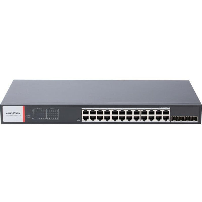 Switch Industrial Poe Inteligente Gestionable Gigabit De 24 Puertos Poe Rj45, 4 X Puertos De Fibra Óptica Sfp