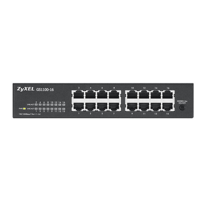Switch Zyxel 16ptos Gigabit Negro Gs1100-16-Eu0101f