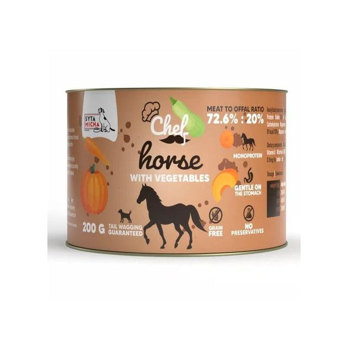 Syta Micha Chef Horse With Vegetables Mono - Comida Húmeda Para Perros - 200g