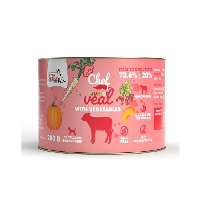 Syta Micha Chef Junior Veal With Vegetables Mono - Comida Húmeda Para Perros - 200g
