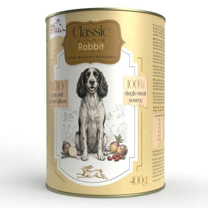 Syta Micha Classic Mono Conejo Con Nabo Sueco - Alimento Húmedo Para Perros - 400g