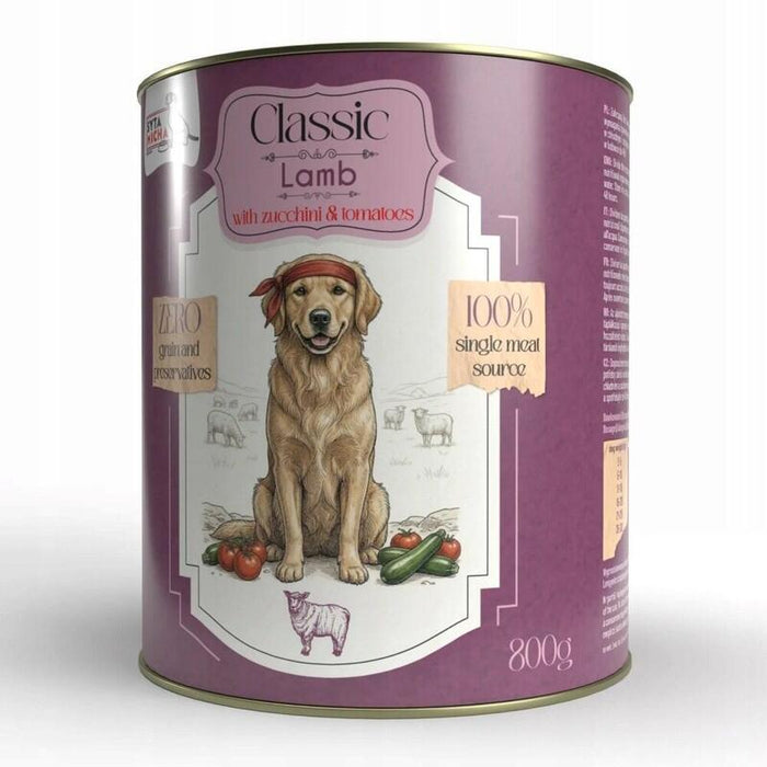 Syta Micha Classic Mono Cordero Con Calabacín - Alimento Húmedo Para Perros - 800g