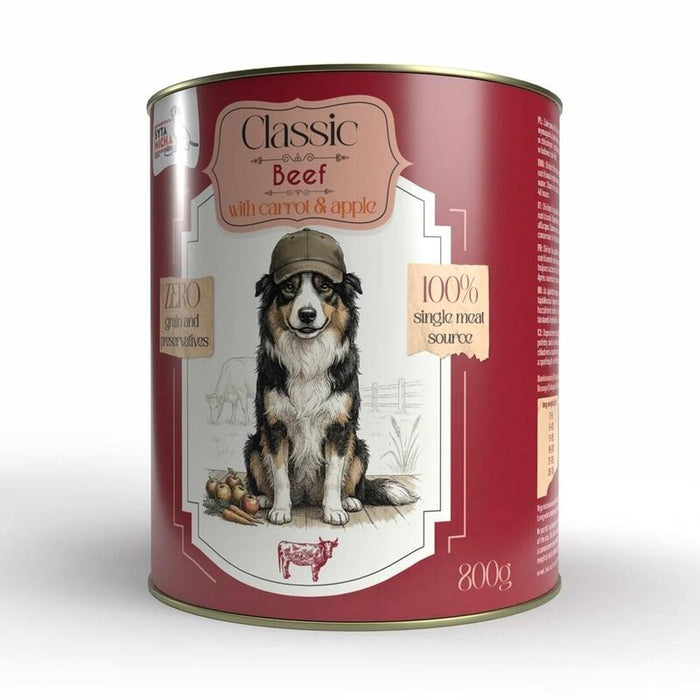 Syta Micha Wet Karma Para Perro Carne De Res Con Zanahorias, Sin Granos - Lata De 800 G