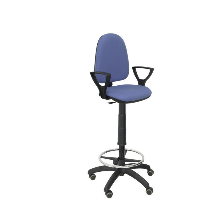 Taburete Ayna Bali Azul Claro Brazos Fijos Ruedas