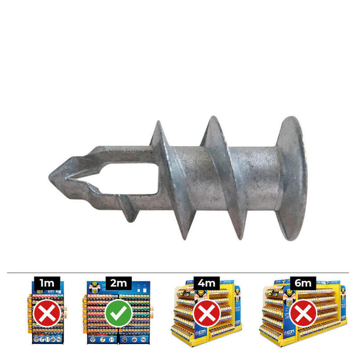 Taco Metálico Placa Yeso Ø4-5 X37mm Din Gkdz (Caja 50 Unid)