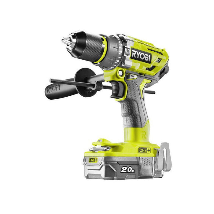 Taladro-Atornillador Sin Cable Ryobi One+ R18pd7-220b 2 Baterías 18v 2,0 Ah Cargador 2,0 A Bolsa De Transporte