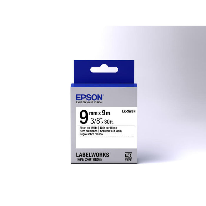 Tape - Lk-3wbn Std Blk-/Wht 9/9supl