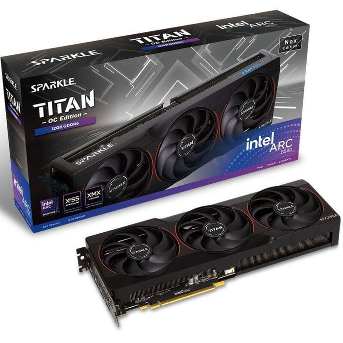B580 12gb Sparkle Intel Arc Titan Nox Oc Gddr6 3 Fan