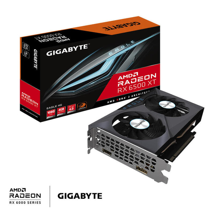 Tarjeta Grafica Gigabyte Radeon Rx 6500 Xt Eagle 4g Amd 4 Gb Gddr6
