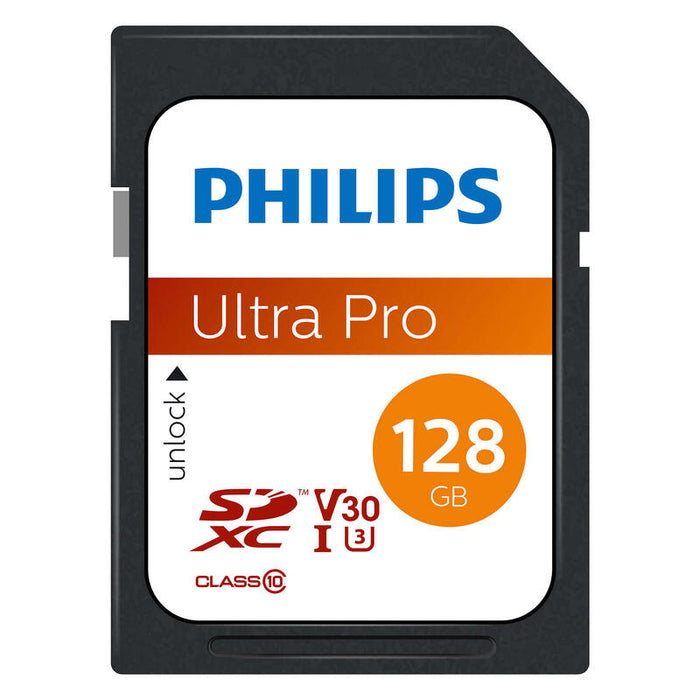 Tarjeta Philips Sdxc 128gb Clase 10 Uhs-I U3 V30 A1