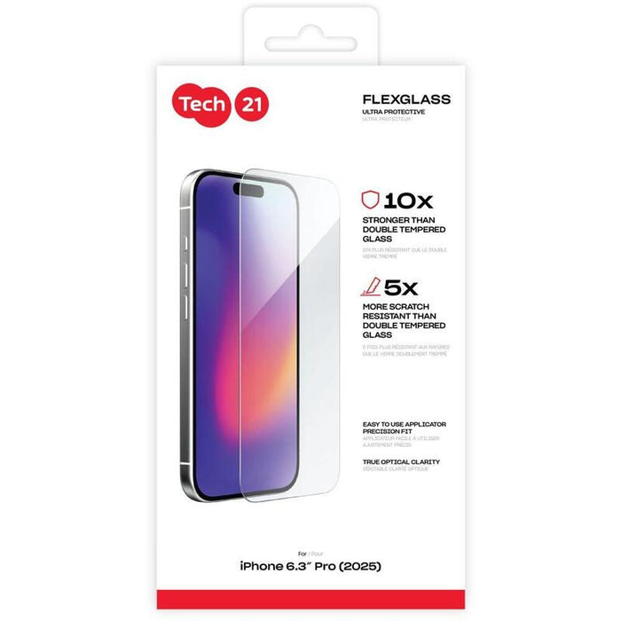 Tech21 Flexglass Ultra Clear For Iphone 17 Pro Clear
