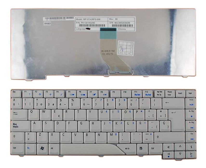 Teclado Para Portátil Acer Pk1301K02L0 Mp-07A26E0-698 Nsk-H3V0S Nsk-H360S 9J.N5982.60S Zd1 9J.N5982.E0S V072146Ak1