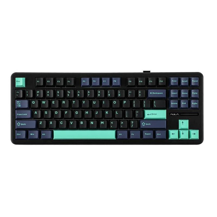 Teclado Aula Gasket F87 Pro Negro Cian Azul Graywoodv4 Rgb