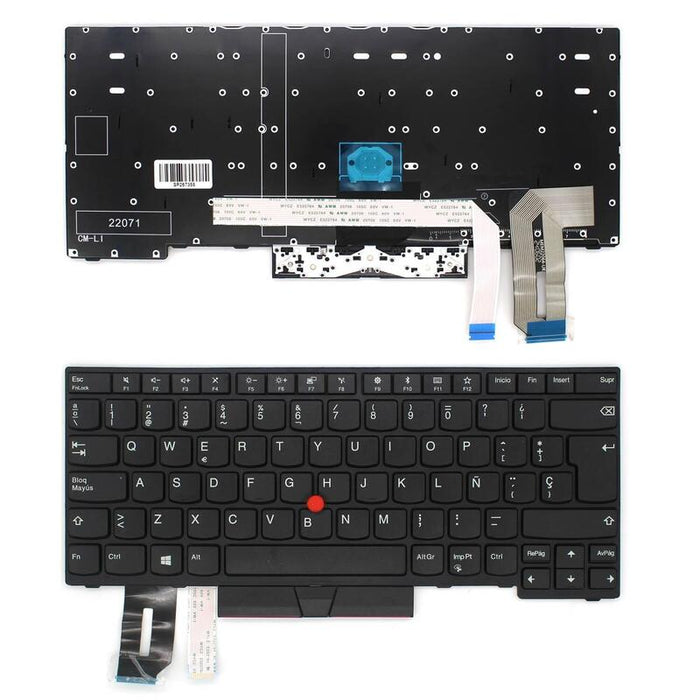 Teclado Compatible Para Portatil Lenovo Thinkpad T490s  T14s Gen 1 Español Con Trackpoint Sin Backlight
