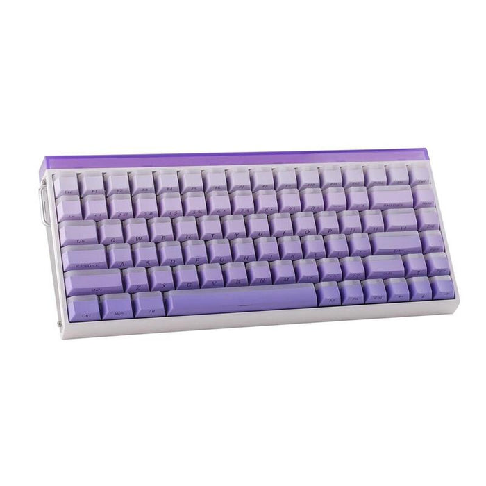Teclado Con Junta Hero84 He Blanco+Morado+Degradado+Light Jadeking Con Interruptores Rgb Aula