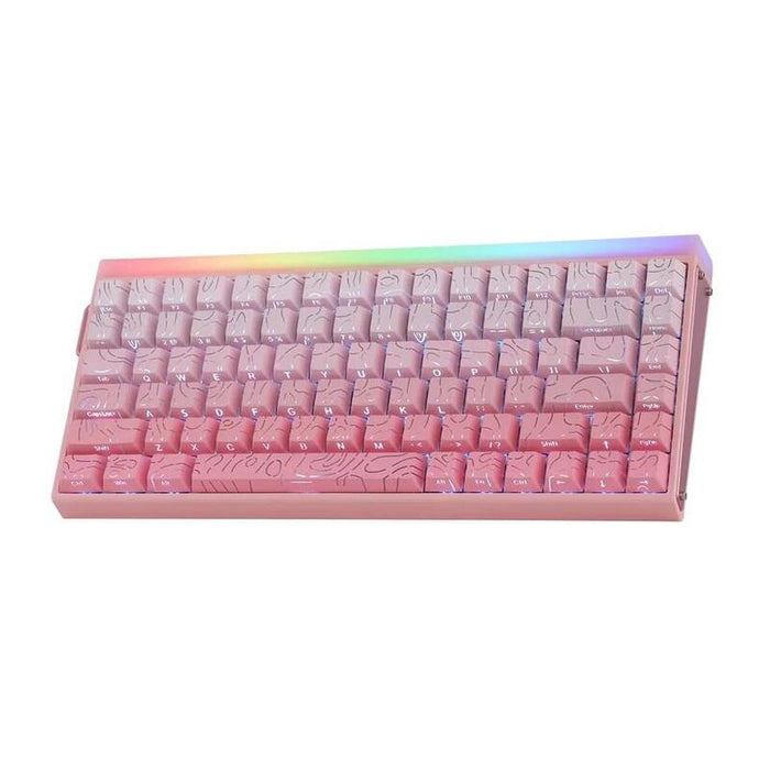Teclado Con Junta Hero84 He Pink+Gradient+Contour Dragon King Switch Rgb Aula