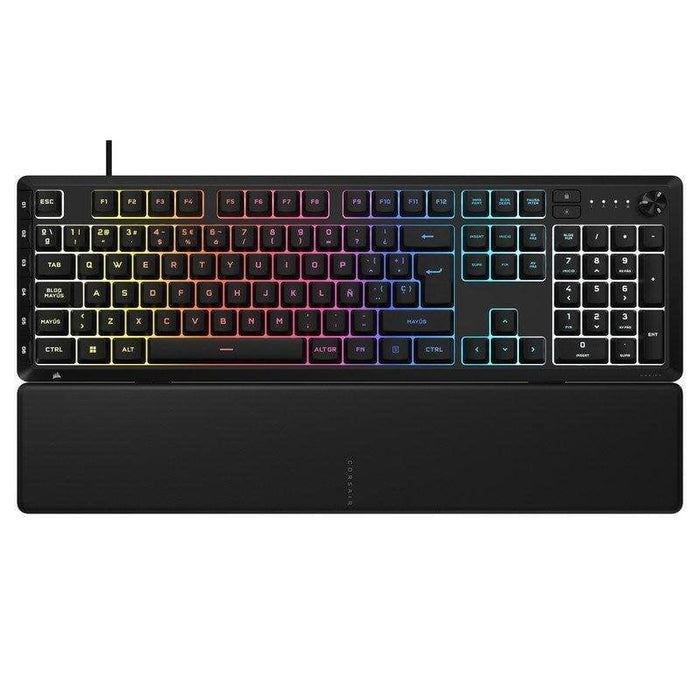 Teclado Corsair Skiff 100 Plus Membrana Con Iluminación Rgb Y Teclas G Programables