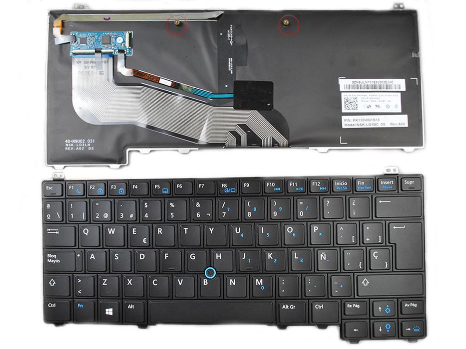 Teclado Para Portátil Dell Latitude E5440 Negro Poinstick Retroiluminado
