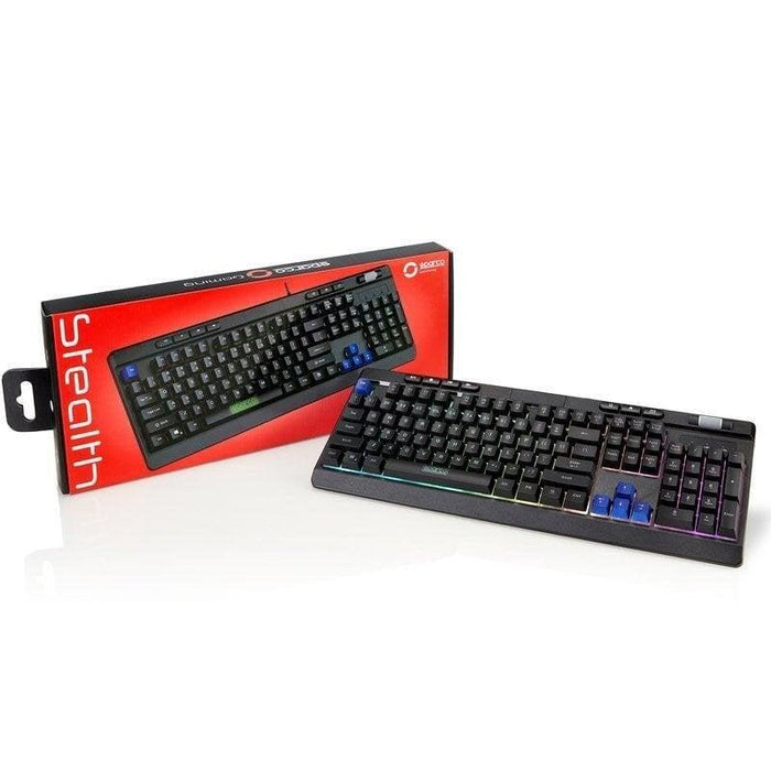 Teclado Español Sparco  Spmemkeybesp Gaming Negro Qwerty Cable Usb